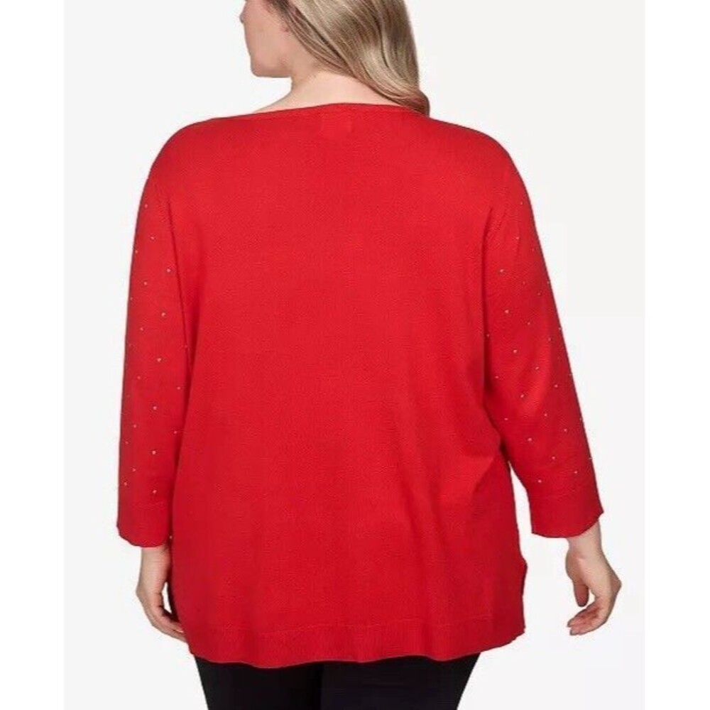 Ruby Rd. Womens Plus Size 3x Stud Embellished Tun… - image 2